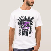 Abstract stammengezicht - vet Paarse en zwarte Urb T-shirt (Voorkant)