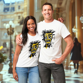 Abstract stammengezicht - Vet zwart en geel Urban T-shirt