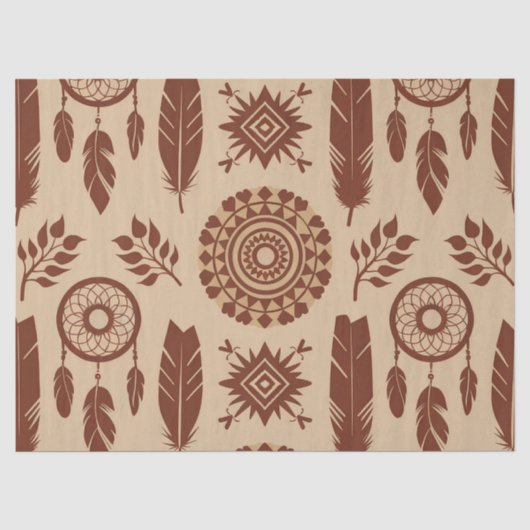 Abstract stampatroon van Boho | aardgeometrisch Tissuepapier (Voorkant)