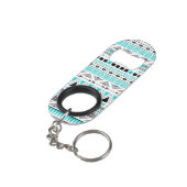 Abstract standaard patroon mini flessenopener (Achterkant Gekanteld)
