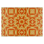 Abstract Star Geometric Oranje en Gold Snijplank (Voorkant)