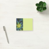 Abstract Star, Shiny Blue Green Golden Fractal Art Post-it® Notes (Kantoor)
