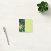 Abstract Star, Shiny Blue Green Golden Fractal Art Post-it® Notes (Kantoor)
