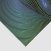 Abstract Star, Shiny Blue Green Golden Fractal Art Tissuepapier (Detail)