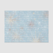 Abstract Starburst Patroon Blauw Vrolijk Kerstfees Tissuepapier (Voorkant)