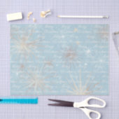 Abstract Starburst Patroon Blauw Vrolijk Kerstfees Tissuepapier (Craft)