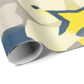 Abstract Starburst Pattern in Yellow and Blue Cadeaupapier (Rol Hoek)