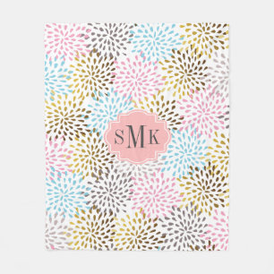 Abstract starburstpatroon fleece deken