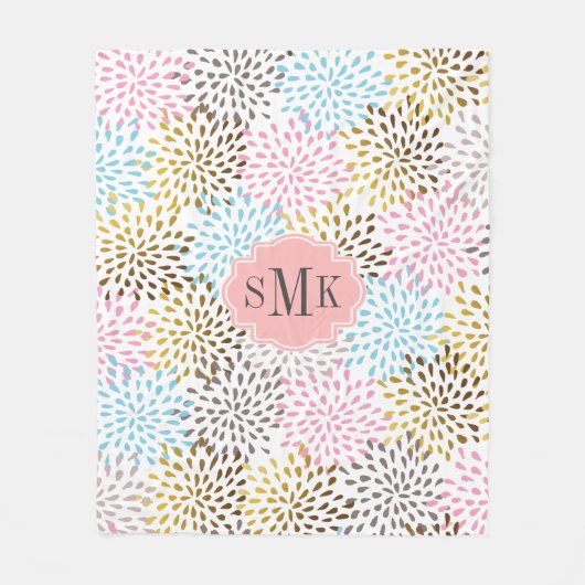 Abstract starburstpatroon fleece deken (Voorkant)