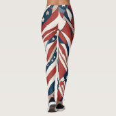 Abstract Stars and Stripes 4 juli Leggings (Achterkant)