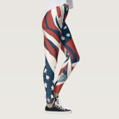 Abstract Stars and Stripes 4 juli Leggings (Rechts)
