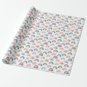 Abstract stationspatroon bevestigen cadeaupapier
