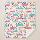 Abstract stationspatroon bevestigen sherpa deken (Voorkant)