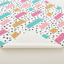 Abstract stationspatroon bevestigen sherpa deken