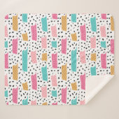 Abstract stationspatroon bevestigen sherpa deken (Voorkant (horizontaal))