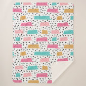 Abstract stationspatroon bevestigen sherpa deken (Voorkant)