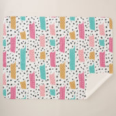 Abstract stationspatroon bevestigen sherpa deken (Voorkant (horizontaal))