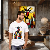 Abstract Statue of Liberty | Modern Expressionism T-shirt