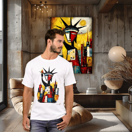Abstract Statue of Liberty | Modern Expressionism T-shirt