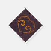 Abstract Steampunk Hart Servetten (Hoek)