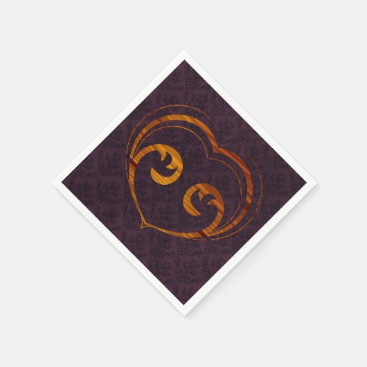 Abstract Steampunk Hart Servetten (Hoek)