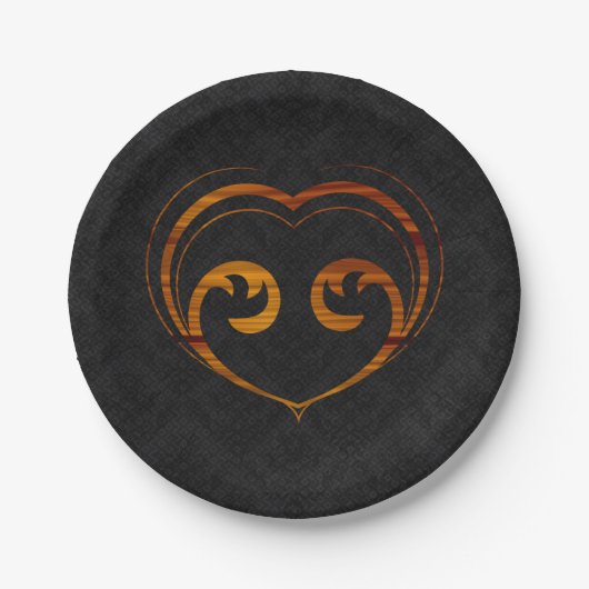 Abstract Steampunk Heart Papieren Bordje (Voorkant)