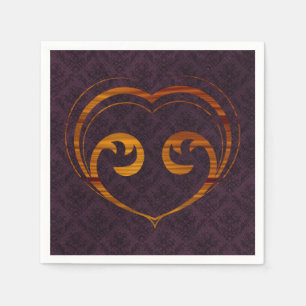 Abstract Steampunk Heart Servetten