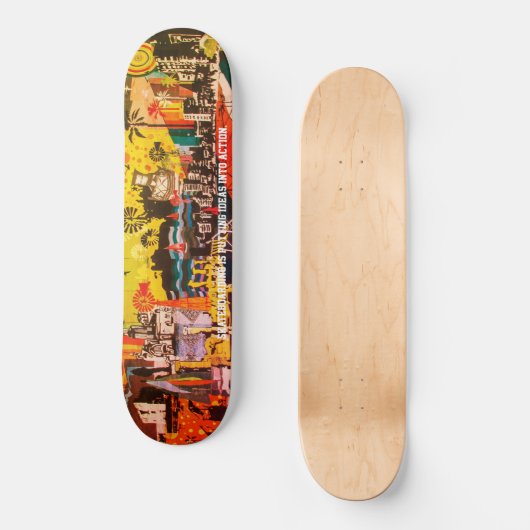 Abstract stedelijk persoonlijk skateboard (Voorkant)