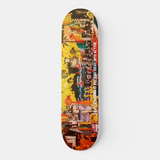 Abstract stedelijk persoonlijk skateboard (Voorkant)