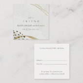 Abstract steengrijs ivoor goud - Verwijs een vrien Vierkante Visitekaartje (Voorkant / Achterkant)