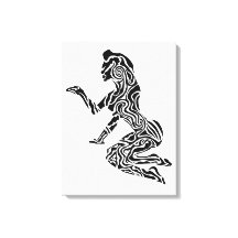 Abstract Steigerend Paard Kunst | Modern Zwart & W