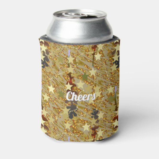 Abstract Stencil Pattern Glitz Any Age Birthday  Blikjeskoeler (Blikje Achterkant)