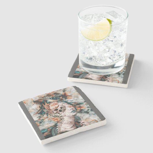 Abstract Stenen Onderzetter (Zijkant)