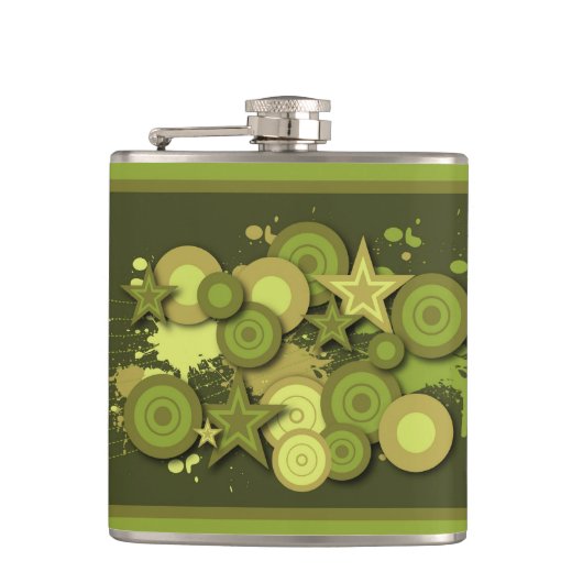 Abstract Ster- & Circuitpatroon Heupfles (Voorkant)