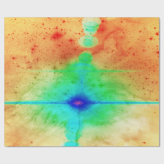 Abstract Ster Explosion Wrapping Paper Cadeaupapier (Vlak)