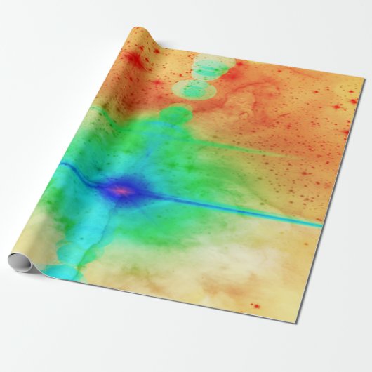 Abstract Ster Explosion Wrapping Paper Cadeaupapier (Uitgerold)