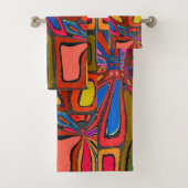 Abstract ster, voeg tekst toe bad handdoek (Insitu)