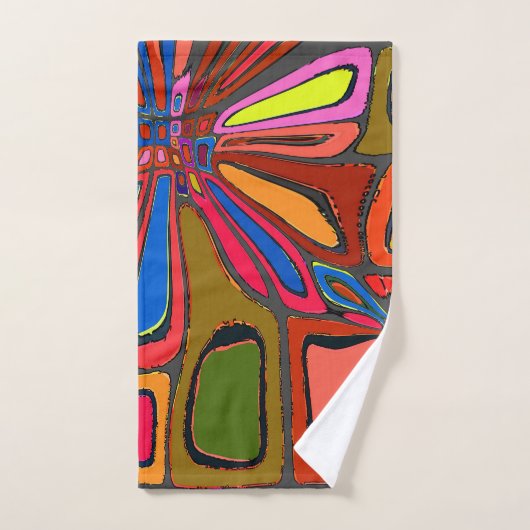 Abstract ster, voeg tekst toe bad handdoek (Handdoek)