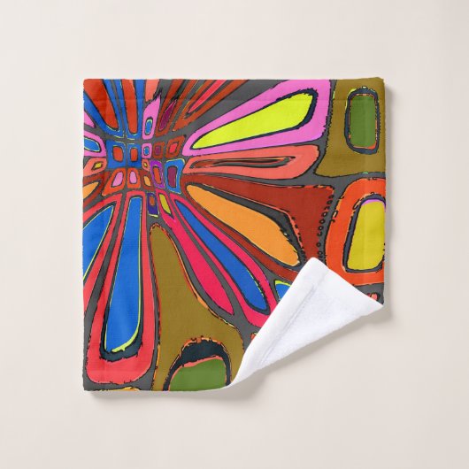 Abstract ster, voeg tekst toe bad handdoek (Wasdoekje)