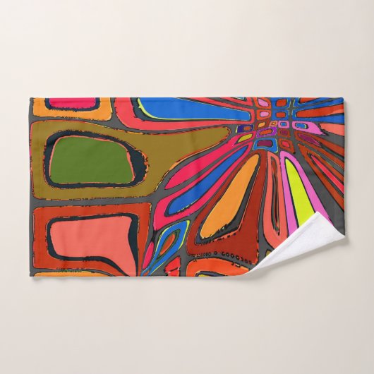 Abstract ster, voeg tekst toe bad handdoek (Handdoek)