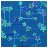 Abstract sterrenbeeld, kobalt Blue Stof (Close Up)