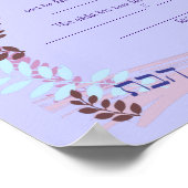 Abstract sterrenjoodse Baby geboortecertificaat Poster (Hoek)