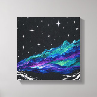 Abstract Sterrennacht Stelsel Muur Kunst Canvas Afdruk
