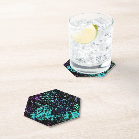 Abstract sterrenstelsel Papier coaster, donkere te Kartonnen Onderzetters (Insitu)