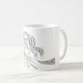 Abstract stick figure custom mug giraffe koffiemok (Voorkant rechts)