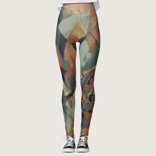 Abstract Stijl Leggings (Voorkant)