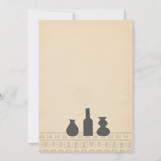 Abstract stilleven | Boho bruiloft uitnodiging (Achterkant)