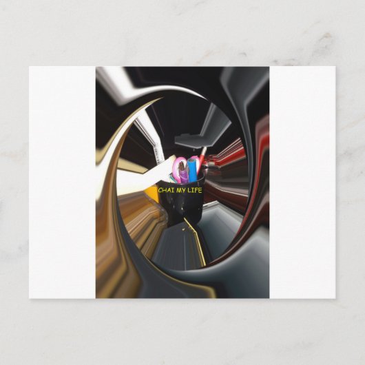 Abstract Stilleven Thee Mok Kantoor Briefpapier Ku Briefkaart (Voorkant)