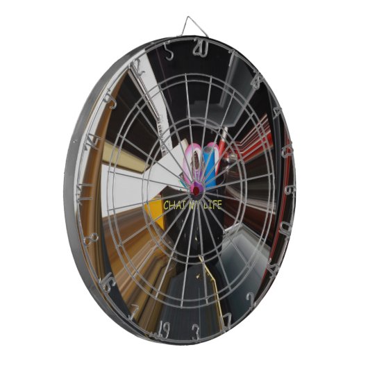 Abstract Stilleven Thee Mok Kantoor Briefpapier Ku Dartbord (Voorkant Links)