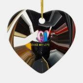 Abstract Stilleven Thee Mok Kantoor Briefpapier Ku Keramisch Ornament (Voorkant)